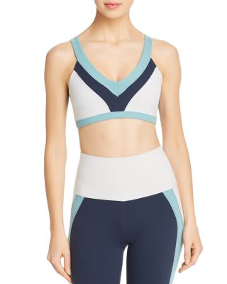 color block sports bra