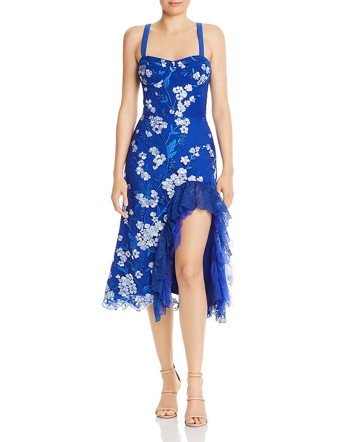 Bronx and banco 2024 floral embroidered dress