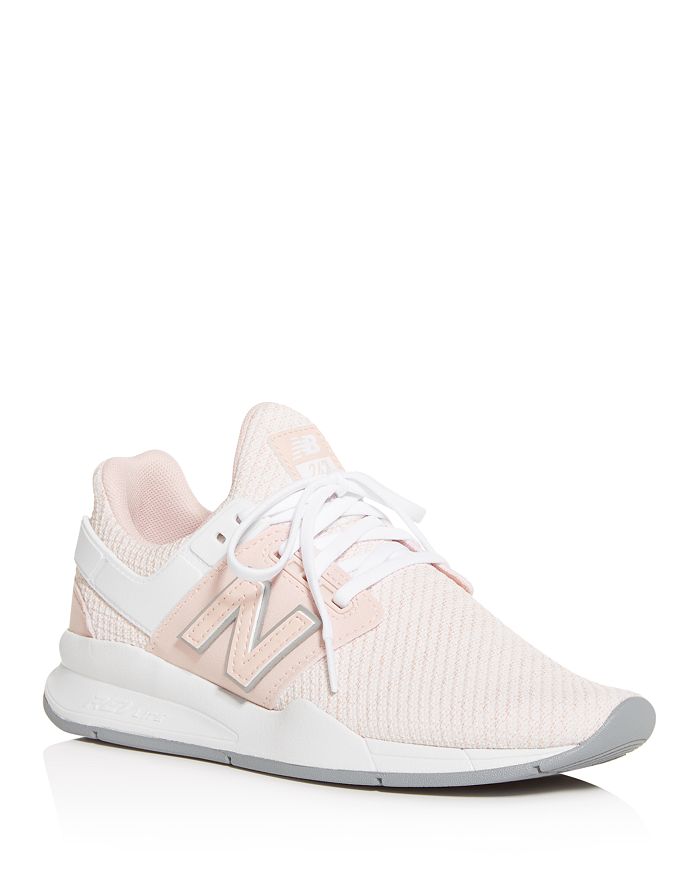 New 247 Knit Low-top Sneakers In Pink | ModeSens