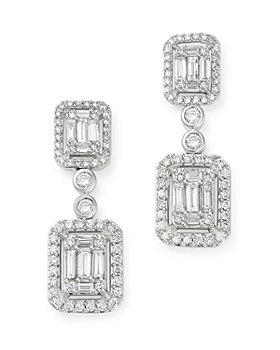 Bloomingdale's - Diamond Mosaic Drop Earrings in 14K White Gold, 2.0 ct. t.w. - 100% Exclusive