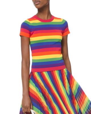 Short-Sleeve Rainbow Sweater 