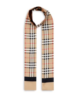 burberry silk skinny scarf