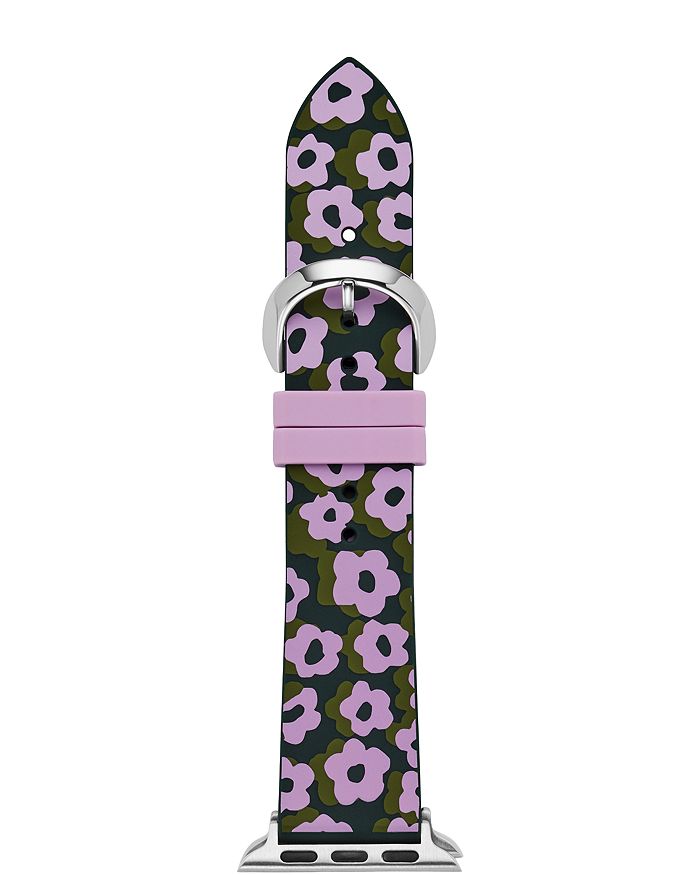 KATE SPADE KATE SPADE NEW YORK LILAC FLORAL PRINT SILICONE BAND FOR APPLE WATCH, 38MM & 40MM,KSS0037