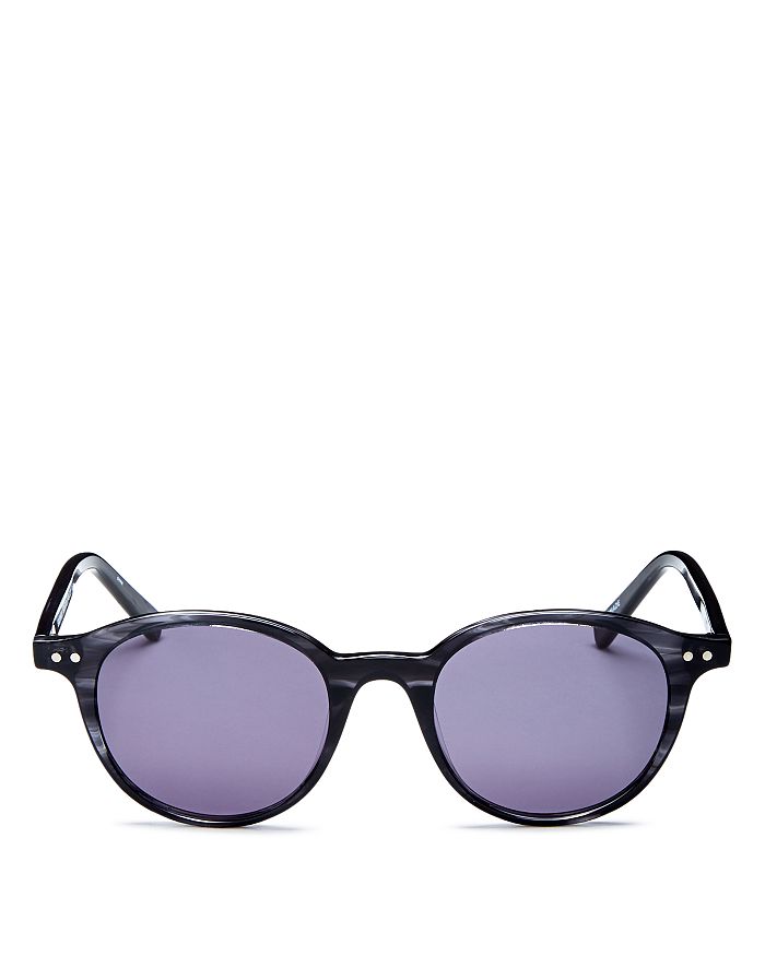 Le Specs Unisex Equinox Round Sunglasses, 49mm In Slate/smoke Solid