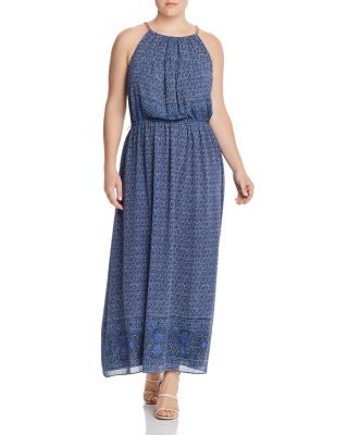 michael kors denim maxi dress