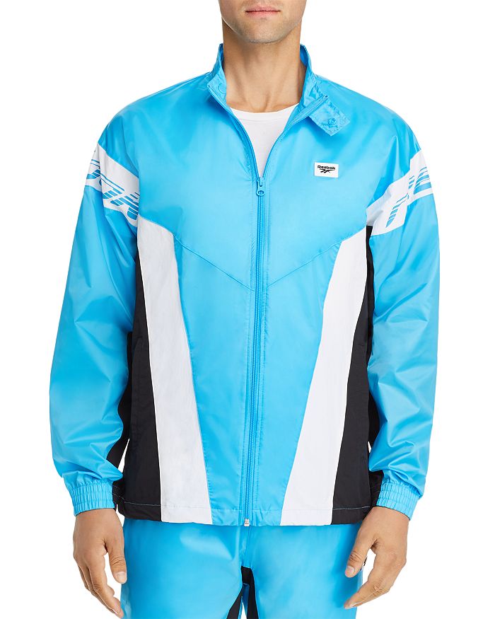 Reebok Classic Color-block Track Jacket In Bright Cyan