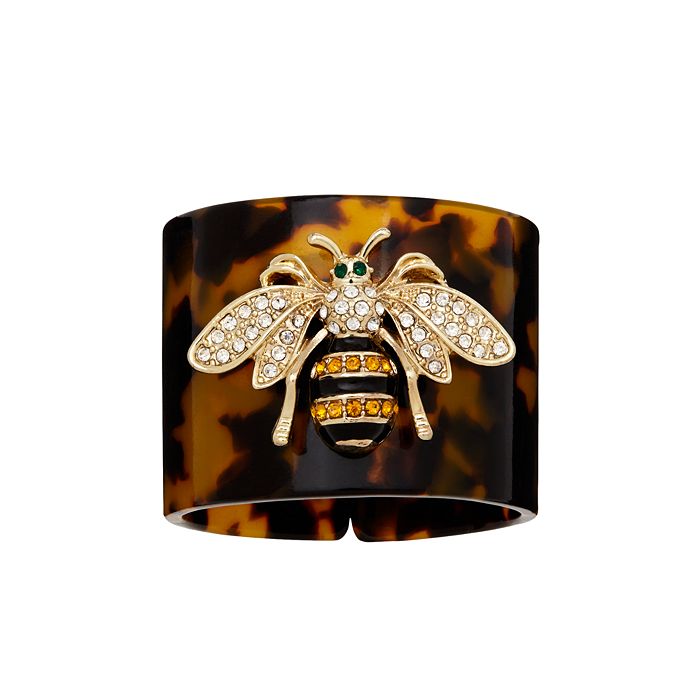 Joanna Buchanan Stripey Bee Napkin Rings, Set Of 4 In Dark Multi