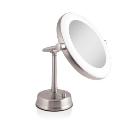 Fluorescent Surround Light™ Lighted Mirror with 1X/10X Magnification