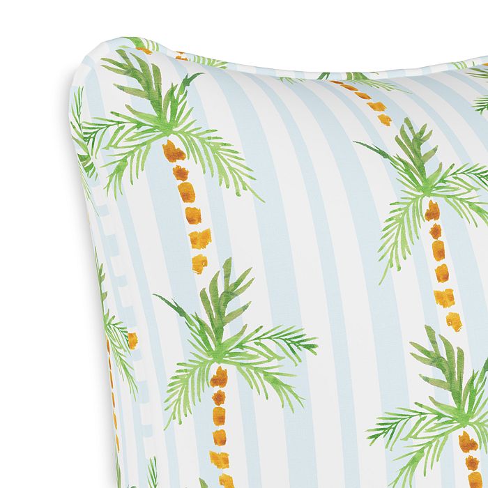 Shop Cloth & Company Gray Malin X Cloth & Co. Zoey Pillow, 20 X 20 In Palm Tree Stripe Blue