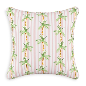 Cloth & Company Gray Malin X Cloth & Co. Zoey Pillow, 20 X 20 In Palm Tree Stripe Pink