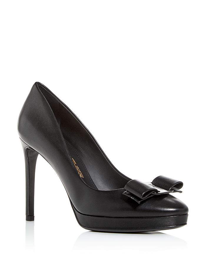 Ferragamo Women's Osimo Patent Leather High-heel Platform Pumps In Nero Leather