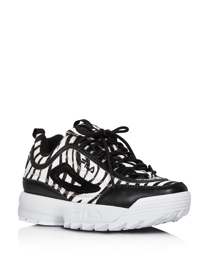 Fila Women's Disruptor 2 Zebra Print Platform Sneakers - 100% Exclusive In Black/white
