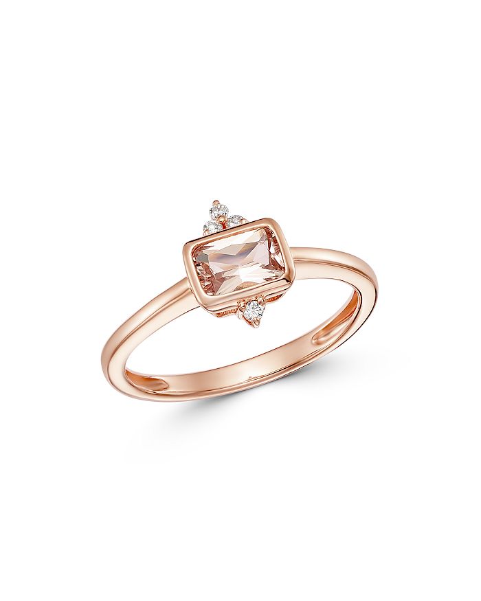 Bloomingdale's - Morganite & Diamond-Accent Ring in 14K Rose Gold - 100% Exclusive