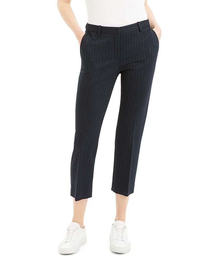 Theory Womens Pinstripe Slim Straight Pant : : Clothing, Shoes &  Accessories