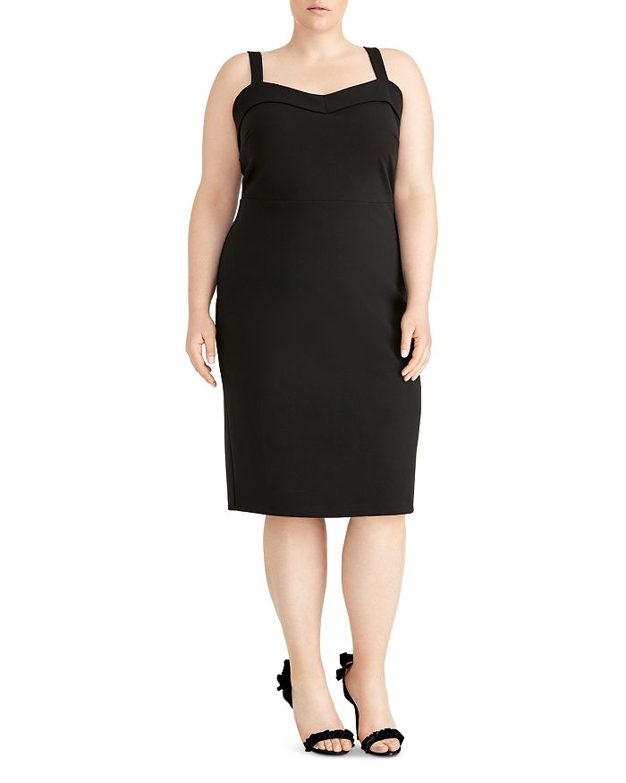 RACHEL ROY PLUS KENDALL SCUBA CREPE DRESS,RD19U804BW