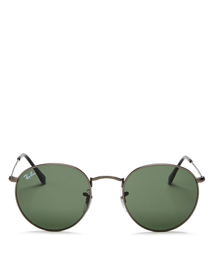 Ray Ban Unisex Icons Round Sunglasses In Gunmetal/green