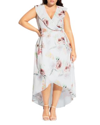 city chic floral wrap dress