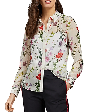 TED BAKER SHIVANY HEDGEROW-PRINT SHIRT,WMB-SHIVANY-WC9W