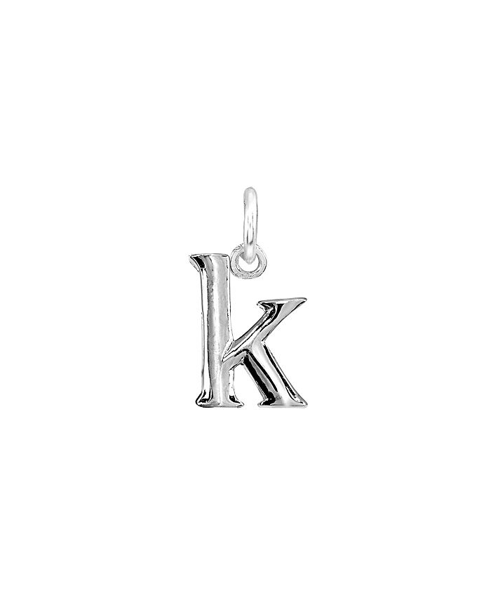 Aqua Initial Charm In Sterling Silver Or 18k Gold-plated Sterling Silver - 100% Exclusive In K/silver