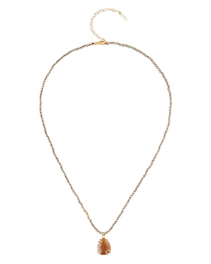CHAN LUU STONE PENDANT NECKLACE IN 18K GOLD-PLATED STERLING SILVER OR STERLING SILVER, 16