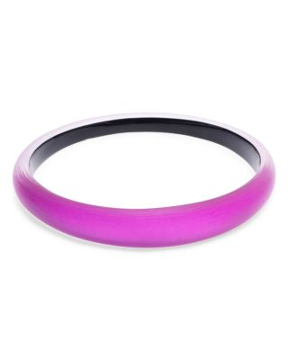 ALEXIS BITTAR DESIGNER SKINNY TAPERED MOON GLOW newest LUCITE BANGLE BRACELET