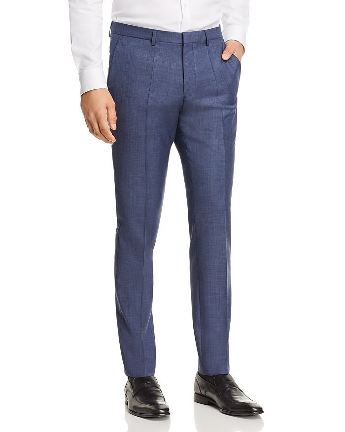 Hugo Hesten Sharkskin Extra Slim Fit Suit Pants In Slate Blue