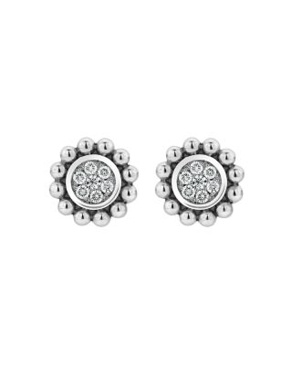 diamond sterling earrings