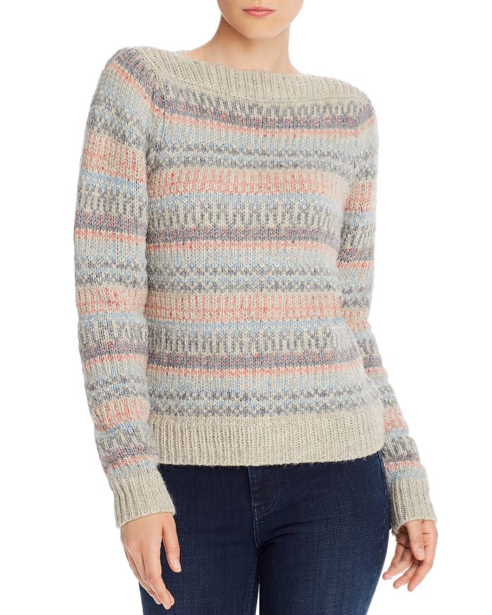 Rebecca Taylor Boat Neck Fair Isle Sweater - 100% Exclusive | Bloomingdale's