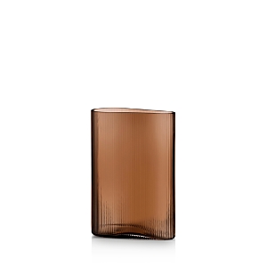 Nude Glass Mist Caramel Short Vase In Brown