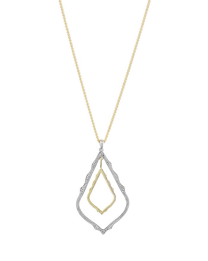 Kendra Scott | Jewelry | Kendra Scott Simon Long Pendant Necklace In Mixed Metal Diamond Sweater Chain