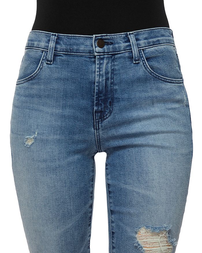 J Brand Alana High Rise Cropped Skinny Jeans In Fix Up Destruct In