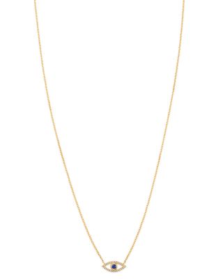 evil eye gold necklace 14k