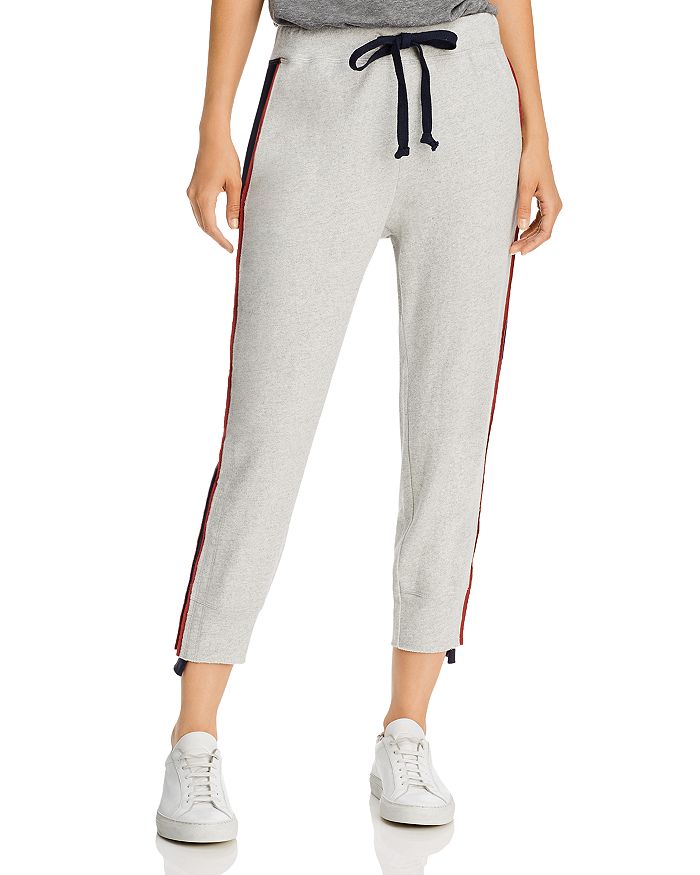 Wilt Track Stripe Shifted Jogger Pants In Gray Heather