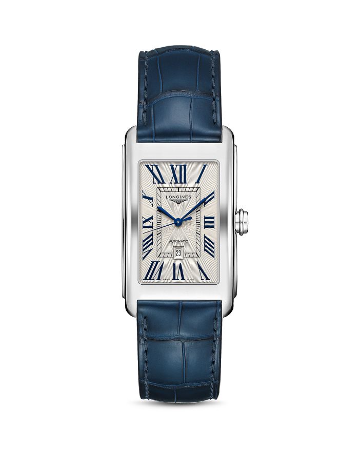 Longines Dolcevita Watch, 28.2mm X 47mm In White/blue