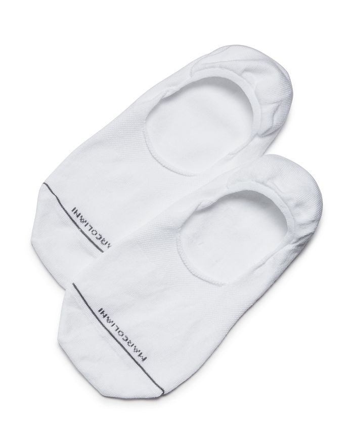 Marcoliani Invisible Touch Stretch Pima Cotton-blend No-show Socks In White