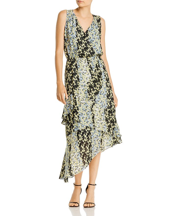 Parker Pippin Color-Blocked Floral Dress | Bloomingdale's
