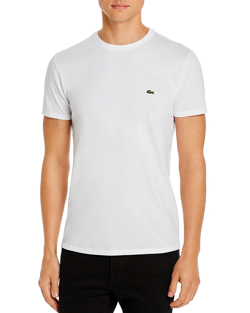 Lacoste Basic Crew Neck Sport Tee In White