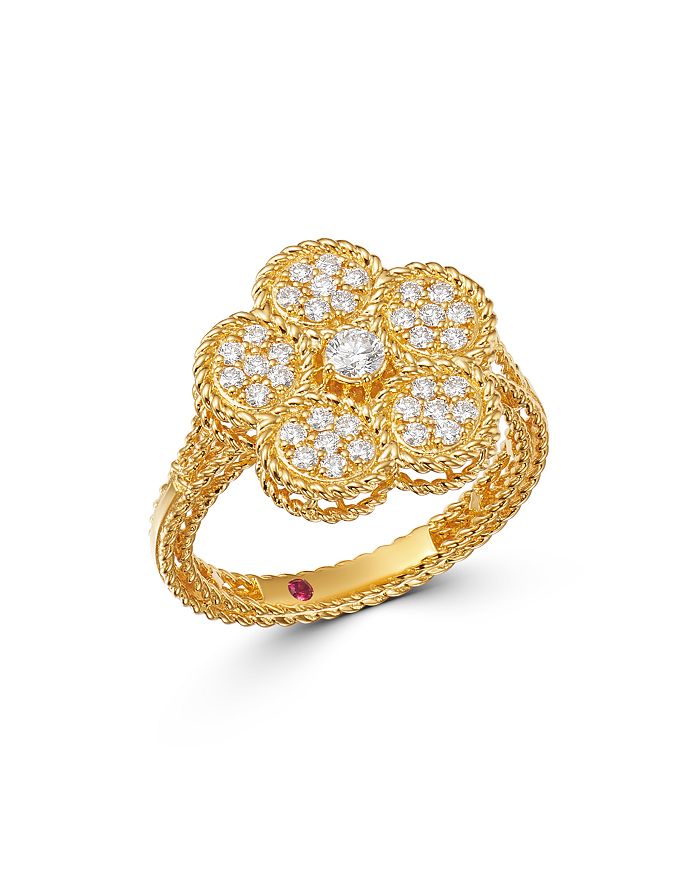 Roberto Coin 18k Yellow Gold Daisy Diamond Ring - 100% Exclusive In White/gold