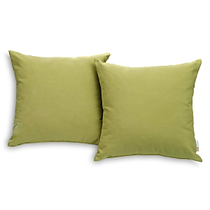 Modway Convene Two-piece Outdoor Patio Pillow Set In Peridot