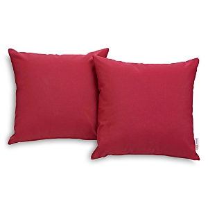 Modway Convene Two-piece Outdoor Patio Pillow Set In Red