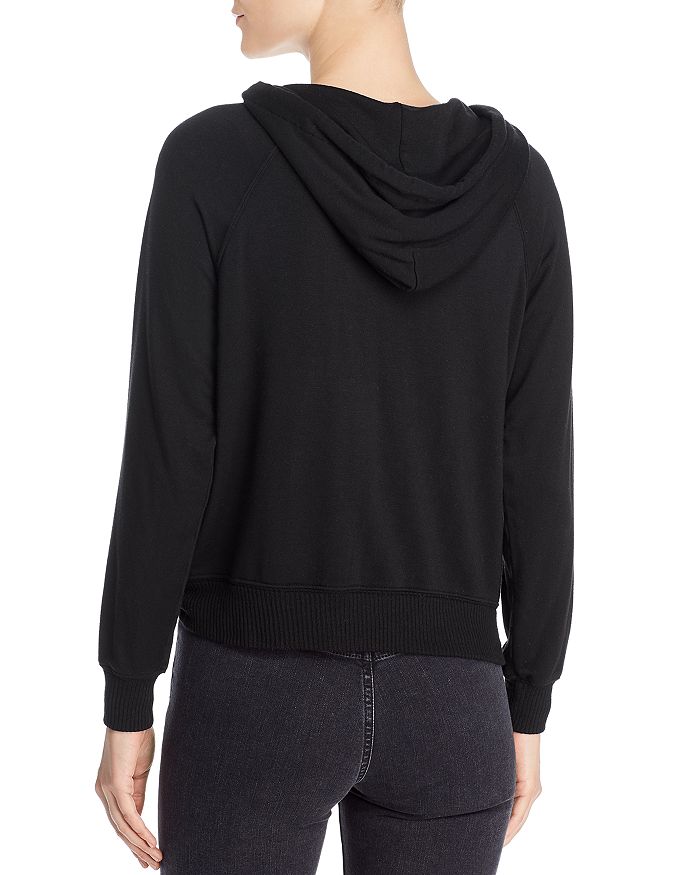 Shop Splendid Super Soft French Terry Hoodie In Black