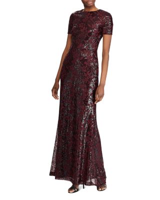 Ralph Lauren Sequined Evening Gown 