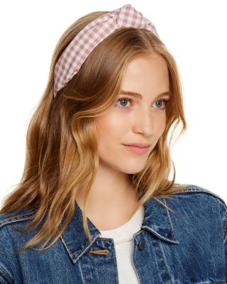 Lele Sadoughi Gingham Knotted Headband | Bloomingdale display picture 1