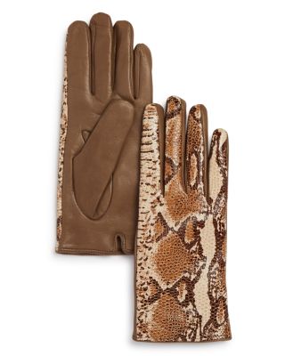 beaded leather gloves