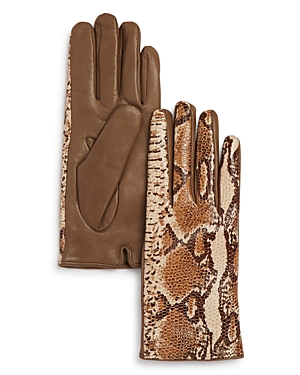 Python Printed Leather Gloves - 100% Exclusive