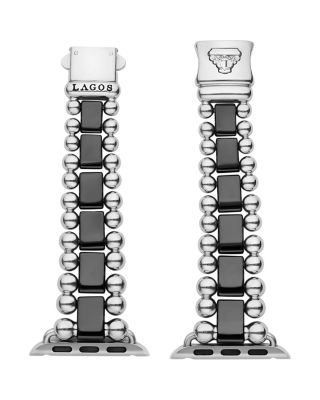 Smart Caviar Black Ceramic Apple™ Watch Bracelet, 38-44mm