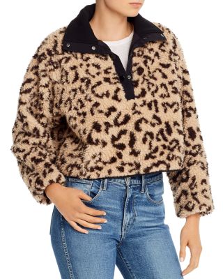 cheetah sherpa pullover