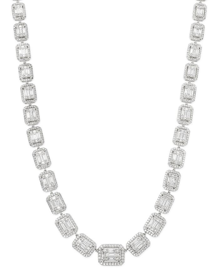 Bloomingdale's - Diamond Mosaic Statement Necklace in 14K White Gold, 10.0 ct. t.w. - 100% Exclusive