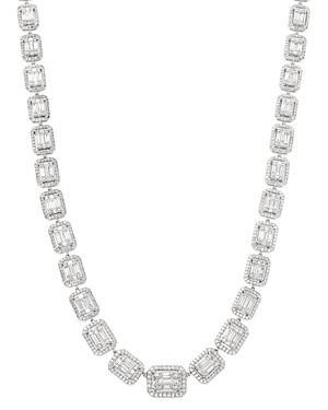 Bloomingdale's Diamond Mosaic Statement Necklace in 14K White Gold, 10.0 ct. t.w. - 100% Exclusive
