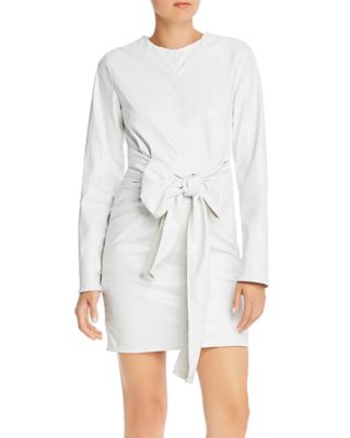 MSGM Abito Croc-Embossed Faux Leather Dress | Bloomingdale's Women